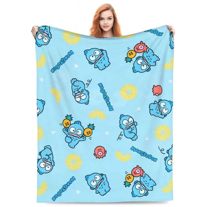 Manta Super Macia para Viagem e Escritório, Hangyodon, Fofa, Cobertor de Lançamento, Colcha de Flanela para Decoração de Casa, Capa Confortável para Sofá e Cama