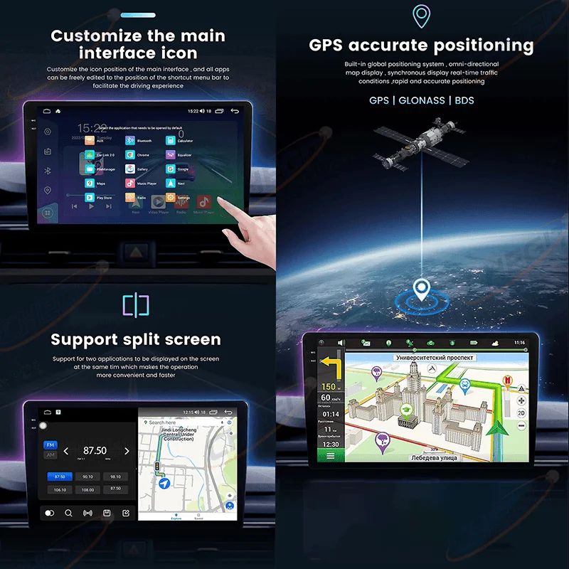 7/9/10'' 2 Din Android 13 auto Car Radio 64G Multimedia Video Universal Stereo Carplay gps For Volkswagen Nissan Hyundai Kia toy