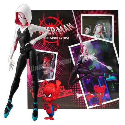 Action Figure Sv Action Homem-Aranha: Através do Aranhaverso Gwen Stacy Miles Morales Peter Parker Modelo Brinquedos