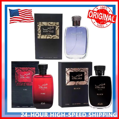 100ML RASASI Hawas For Men - Eau De Parfum Long Lasting Signature Premium Arabian Daily Elegance Refreshing Masculine Parfums