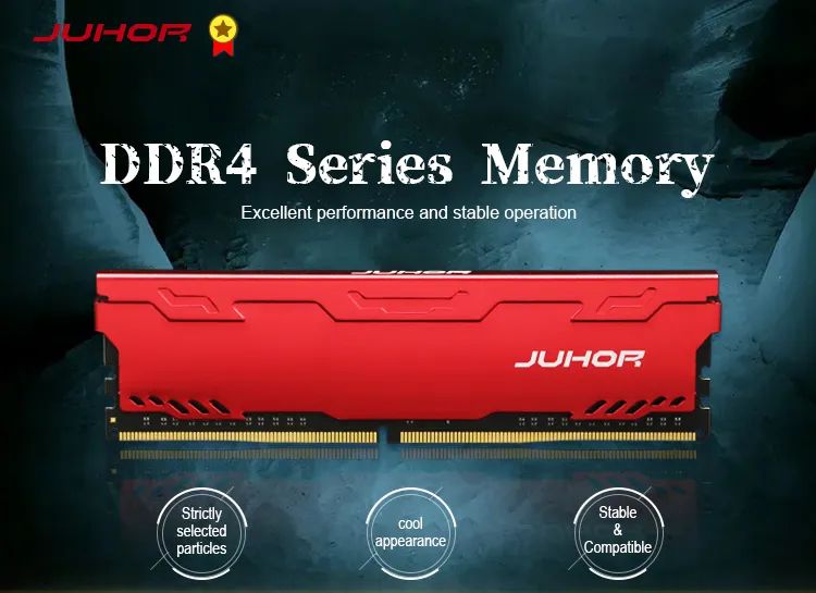 Memória RAM de desktop JUHOR DDR4 16 GB 8 GB 32 GB 2666 MHz 3200 MHz DDR3 8 GB 1600 MHz DIMM Nova Memória RAM com dissipador de calor