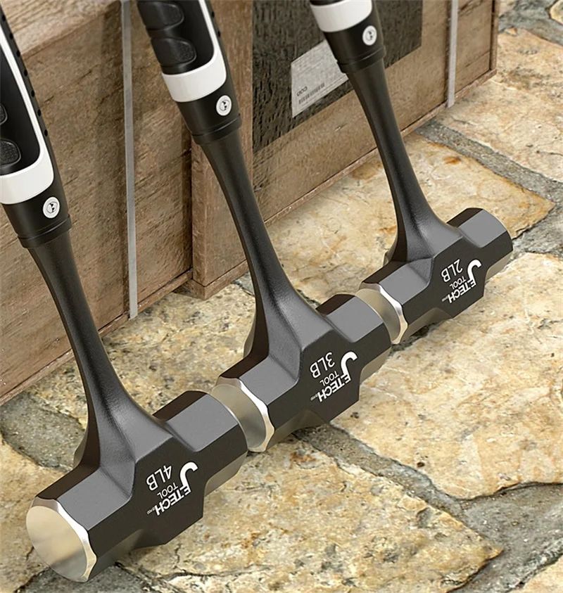 Z50 2LB-3LB Marreta Pesada Forjada em Aço de Peça Única, Martelo para perfurar tijolos e rachaduras, Martelo de Engenheiro para Construção Civil