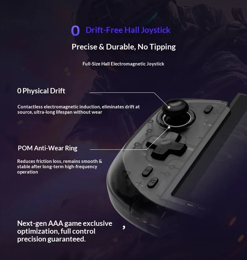 Abxylute N6 Deck-Style Controller For Switch 2 Hall Effect Joystick Native GL/GR Button Native HD Vibration Pro Handle NS2 Gifts