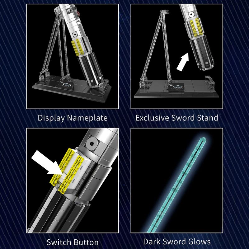MOC Mould King 10139 Anakin Lightsaber Building Blocks Space Movie Weapon Sword Model Assembly Brick Toys Kids Christmas Gift
