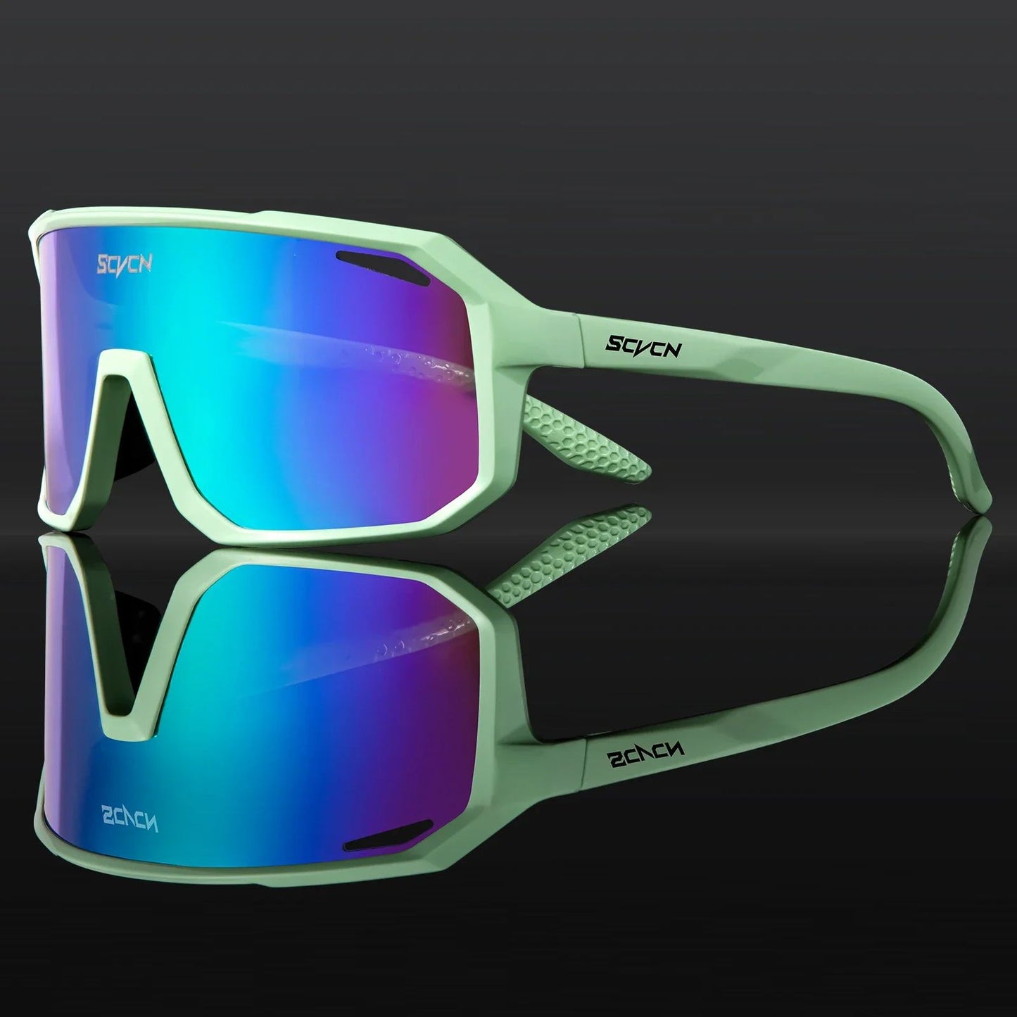 SCVCN Cycling Glasses Bike Mountain Bicycle Hiking Camping Golf UV400 Sunglasses Sport Protection Glasses for Men Women Baseball