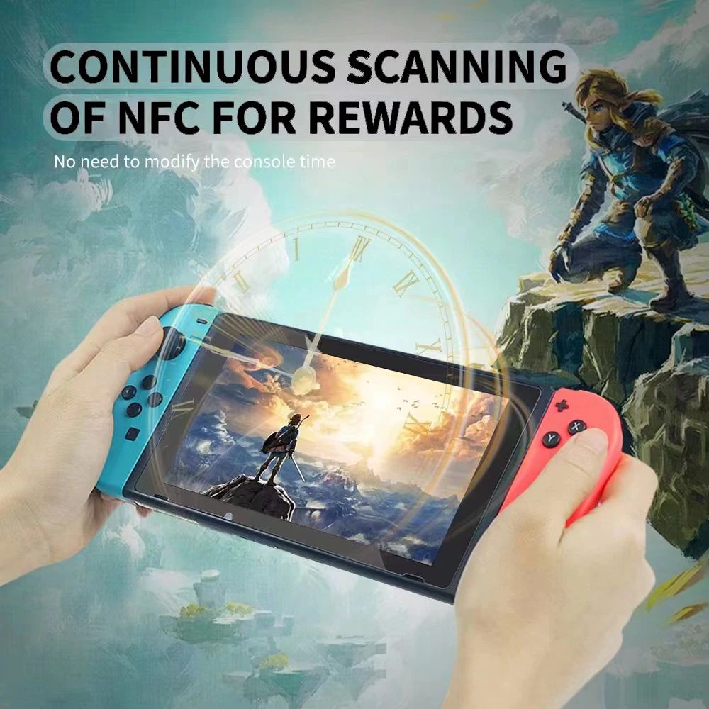 Para Allmiibo Chargeable Intelligent Simulator Emulator Bluetooth-Compatível Gravador Universal para Acessórios de Jogos Switch/Wiiu