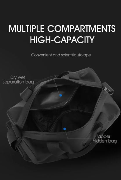 Zipper Large Capacity Oxford Travel Bags Solid Fitness Bags Thickened Fabric High Capacity Waterproof Luggage Sports Bags