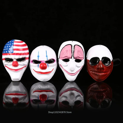 Scary Clown Mask Payday 2 US Flag Clown Masks Masquerade Carnival Party Mask Horrible Funny Pay Day Mask Halloween Prop Supplies