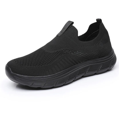 Sapatilhas masculinas leves e respiráveis para corrida e uso casual, com design slip-on, estilo tênis e conforto para treinos de academia.