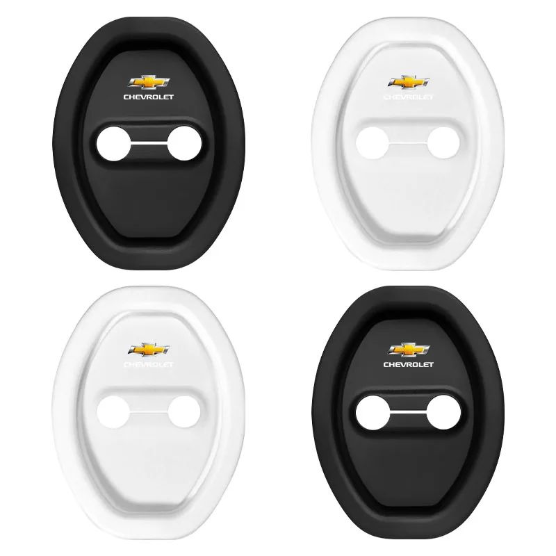 4 peças de silicone anticolisão protetor de fechadura de porta de carro para Chevrolet Colorado Cruze Captiva Malibu Trax Aveo Camaro