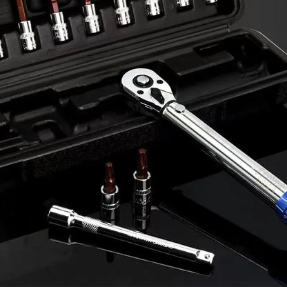 TINSOL Chave Dinamométrica para Bicicleta, Conjunto de 15 Peças, 1/4", 2-24Nm, Chave Allen Direção Dupla, Ferramenta Tipo Soquete Predefinido, Chave de Boca para Reparo Profissional