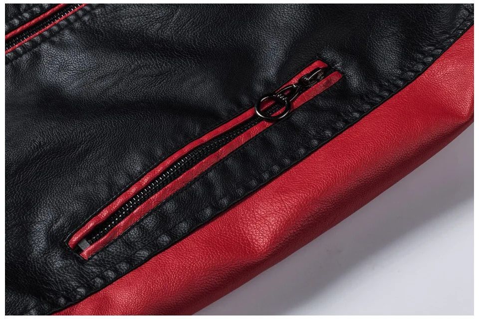 2022 Fashionable Casual Men's Leather Jacket Splice Motorcycle Amazon Vintage Cross-Border Spring Autumn Thin Style Wear