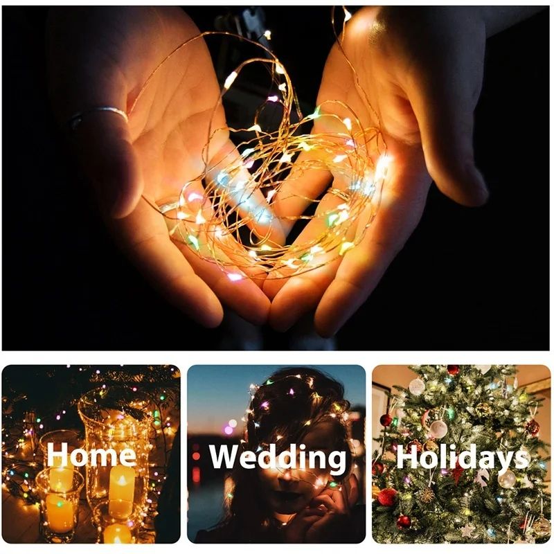7M/12M/22M/32M LED Solar String Fairy Lights Outdoor Path Garlands Lamp Patio Waterproof Christmas Wedding Garden Street Lights