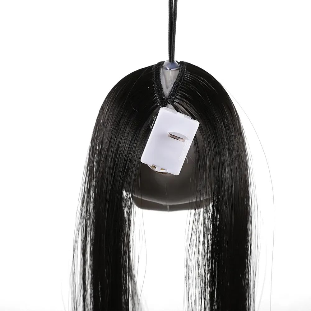 1pc Halloween Hanging Long Hair Ghost Skeleton Pendant LED Light-emitting Horror Bar Haunted House Decoration Party Supplies