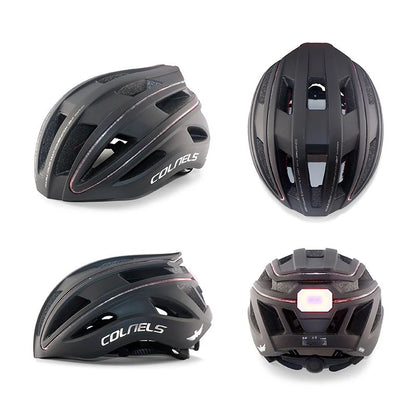 Capacete de Ciclismo Profissional COLNELS com Lanterna Traseira USB e Barra de Luz para Ciclismo de Estrada e Esportes ao Ar Livre