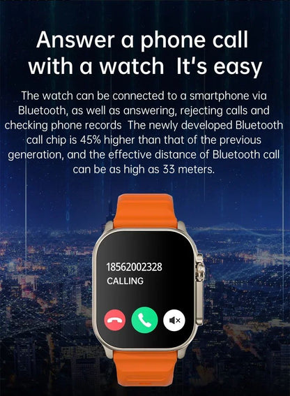 2025 Original T900 Ultra 2 Smart Watch 49mm Masculino Feminino Chamada Bluetooth Música Jogo Carregamento Sem Fio NFC Smartwatch Para Android IOS