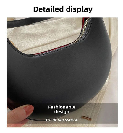 New fashion crescent-shaped bag, luxurious ladies' shoulder bag, elegant and graceful handbag for women.