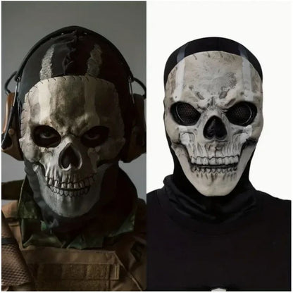 BeauNook Unisex Horror Skull Mask Ghost Call of Duty Latex Headgear Helmet Cosplay Perform Party Masquerade Prop Halloween