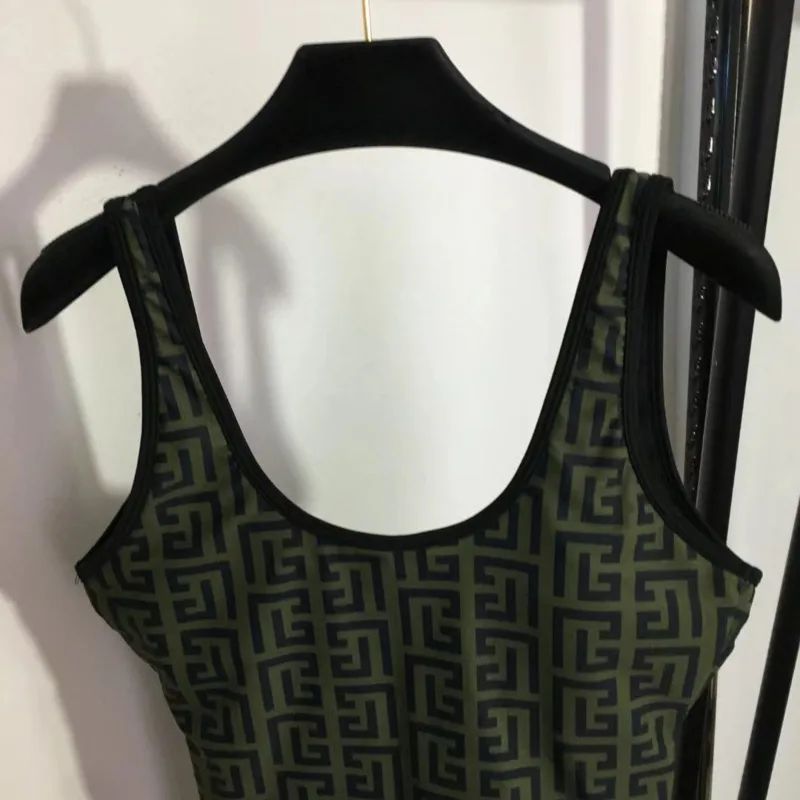 Geometric Printed Fashion Bikinis Sets Lace-up Bra Thong Sexy 2 Piece Swimsuits Solid Beach Style One-piece Bathing Suits Women