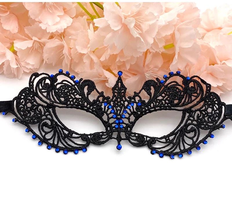 Gold and Silver Lace and Diamond Mask Eye Mask Masquerade Adult Male and Female Party Mask Sensual Women's Half Face
