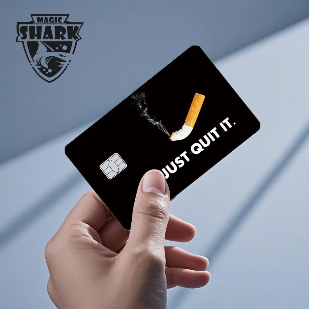 Magic Shark Sugar Daddy Meme Poke Money Funny Sticker Cover Skin Protective for Small Large Chip Credit Debit Card