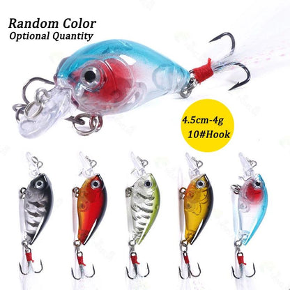3/5/10 Peças Iscas de Pesca de Cores Mistas Crankbaits Conjunto Minnow Isca Lote Wobbler Baixo Swimbait Mar Natação Isca Dura Pesca