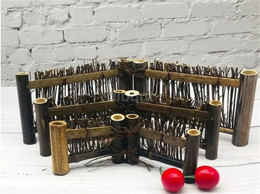 Japanese Korean fence plate Cuisine Sushi Boats Bamboo Creative Exquisite Sushi Tools Vintage bamboo sushi dish bamboo fence