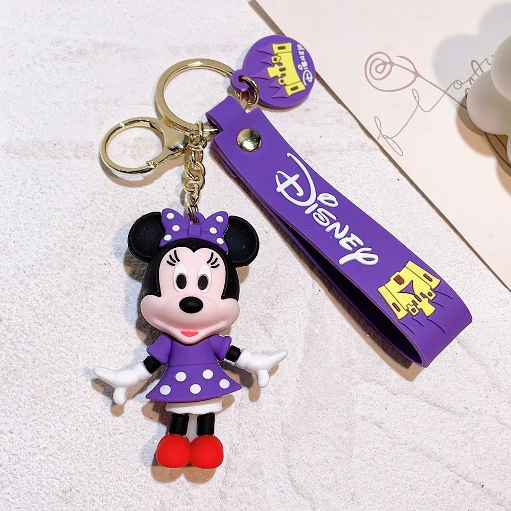 Disney Anime Mickey Chaveiro Desenho Animado Stitch Fofo Minnie Chaveiro Estudante Bolsa Pendurada Chaveiro Carro Tudo-a-ver Presentes de Natal