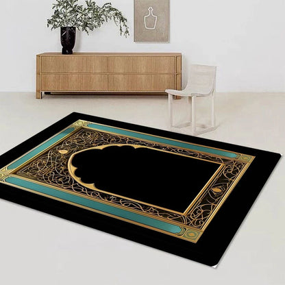 Islamic Muslim Carpet for Living Room Bedroom Bedside Floor Mat Home Lounge Decoration Absorbent Anti-Slip Doormat Prayer Rugs