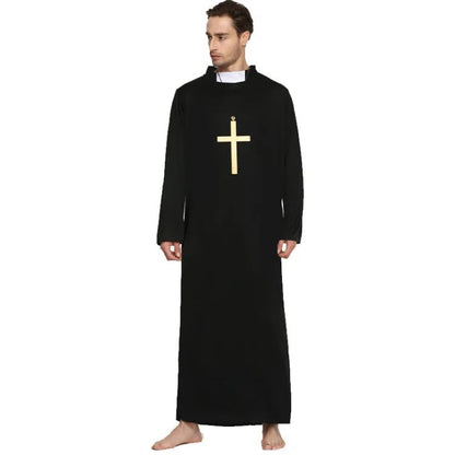 Easter Purim Halloween Costume for Men Father Priest Bishop Costumes Christian Pastor Clergyman Cosplay