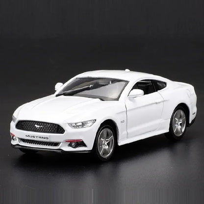 1:36 Ford Mustang GT Toy Car Model Replica Scale Metal Diecast Miniature Art Vehicle Figure Collection Xmas Gift Boy Toy
