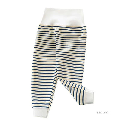 Newborn Infant Pants Thicken Keep Warm in Winter Baby Clothes Bebe Boy Girl Striped Leggings Kids Unisex Trousers