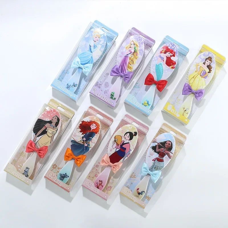 Pentes com almofada de ar tema Princesa Disney Pequena Sereia Ariel Princesa Elsa Anna Pente de massagem capilar fofo para crianças Presentes para meninas