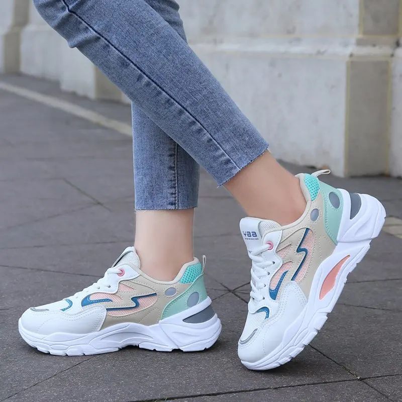 Height Increasing Chunky Sneakers Women New Fashion Lightweight Breathable Platform Mesh Sport Shoes Women's Casual Sneaker