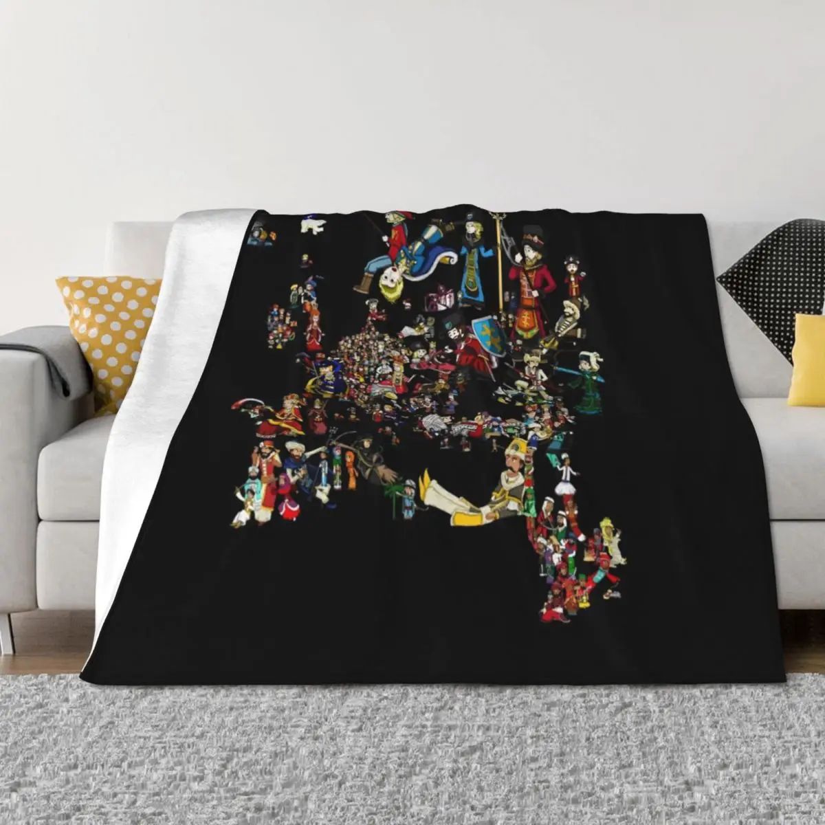 EUROPA UNIVERSALIS - National Personifications Map - 1444 Classic T-Shirt.png Throw Blanket Comforter Shaggy Weighted Blankets