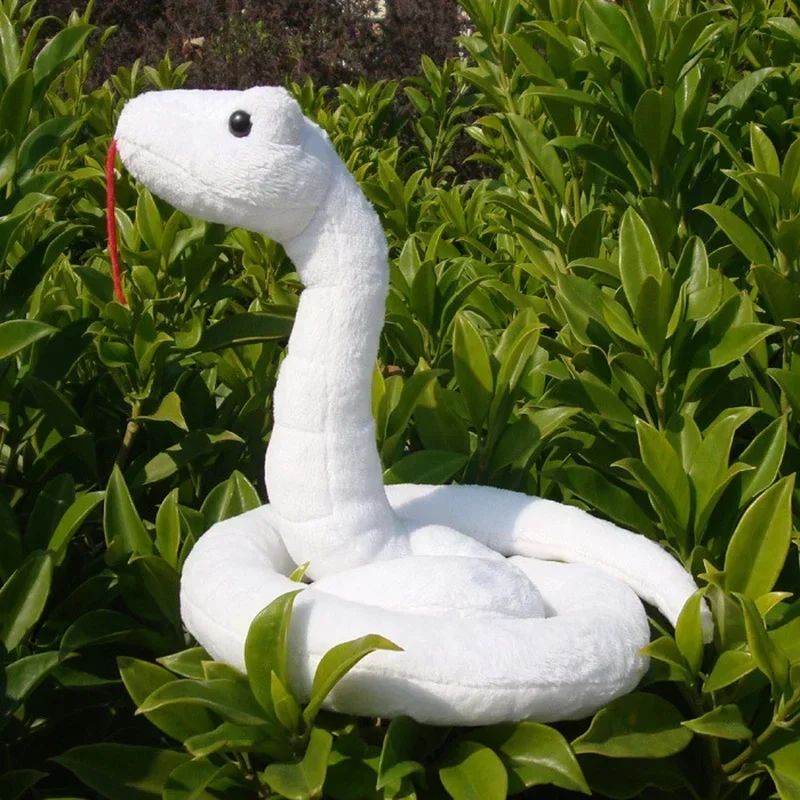 Cosplay Costume 2026 Iguro Obanai White Snake Plush Toy Halloween Carnival Cosplay Prop Accessories