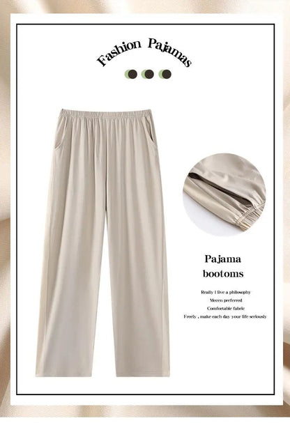 Men's Modal Sleepwear Loose Fit Casual Thin Home Pants Spring Autumn Summer Comfortable Lightweight Men's Drawstring Sweatpants