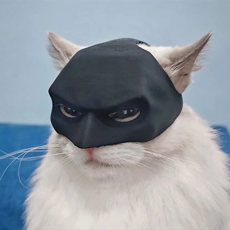 Máscara de Gato Preto Vingador Chapéu de Fantasia de Halloween com Orelhas para Animais de Estimação Acessórios Engraçados para Fotos de Festa