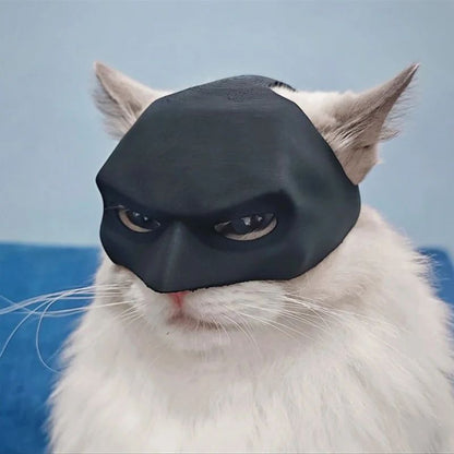 Máscara de Gato Preto Vingador Chapéu de Fantasia de Halloween com Orelhas para Animais de Estimação Acessórios Engraçados para Fotos de Festa