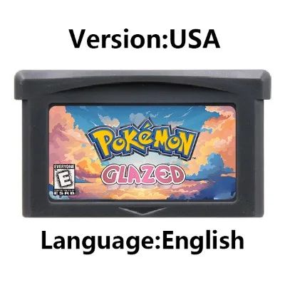 Cartucho de Jogo GBA Console de Videogame 32 Bits Card da Série Pokemon Crown Clover Unbound Quetzal Glazed Gaia Emerald Legacy