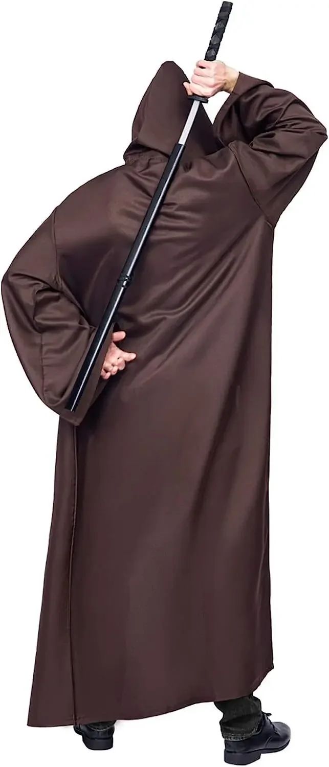 Halloween Aldult Jedi Knight Cosplay dark Cape Vader Cape avec chapeau guerre à capuche noir marron Cape mascarade fête Costume