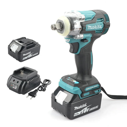 Parafusadeira de impacto a bateria Makita TW004G, parafusadeira elétrica sem escova, furadeira recarregável para bateria Makita 18V