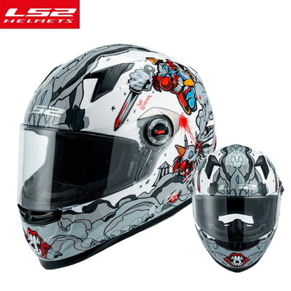 Capacete de motocicleta LS2 FF358 Capacete integral LS2 Draze para homens e mulheres Capacete de corrida de moto com casco de ABS Cascos Para Moto Aprovado pela ECE