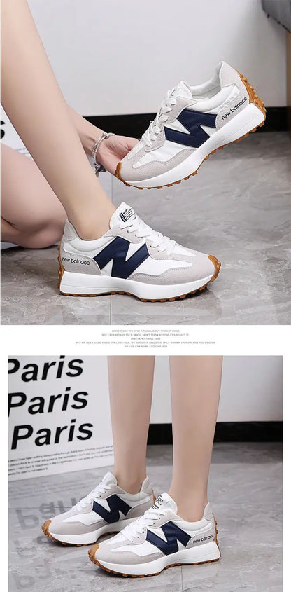 Tênis Feminino Casual Moda Respirável Caminhada Chato Tênis Feminino 2025 Academia Vulcanizado Branco Calçado Feminino