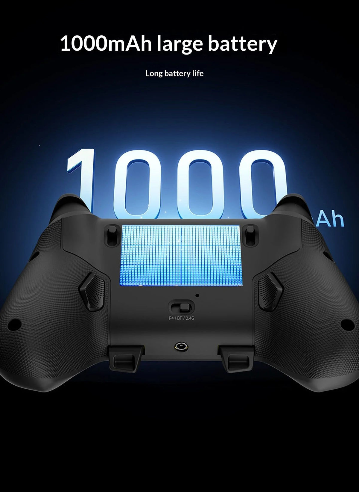 AceGamer Hyper Shadow D4 Gaming Controller Wireless Bluetooth TMR Joystick Customizable Buttons for PS4/Pc/Steam/Switch2 Game