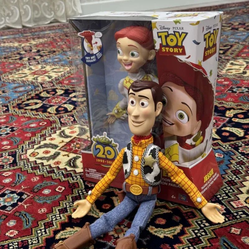 Bonecos Articulados Toy Story - Buzz Lightyear Woody Rex Jessie Modelo de Bonecos de Desenho Animado da Moda Vocal para Brinquedos Divertidos de Presente