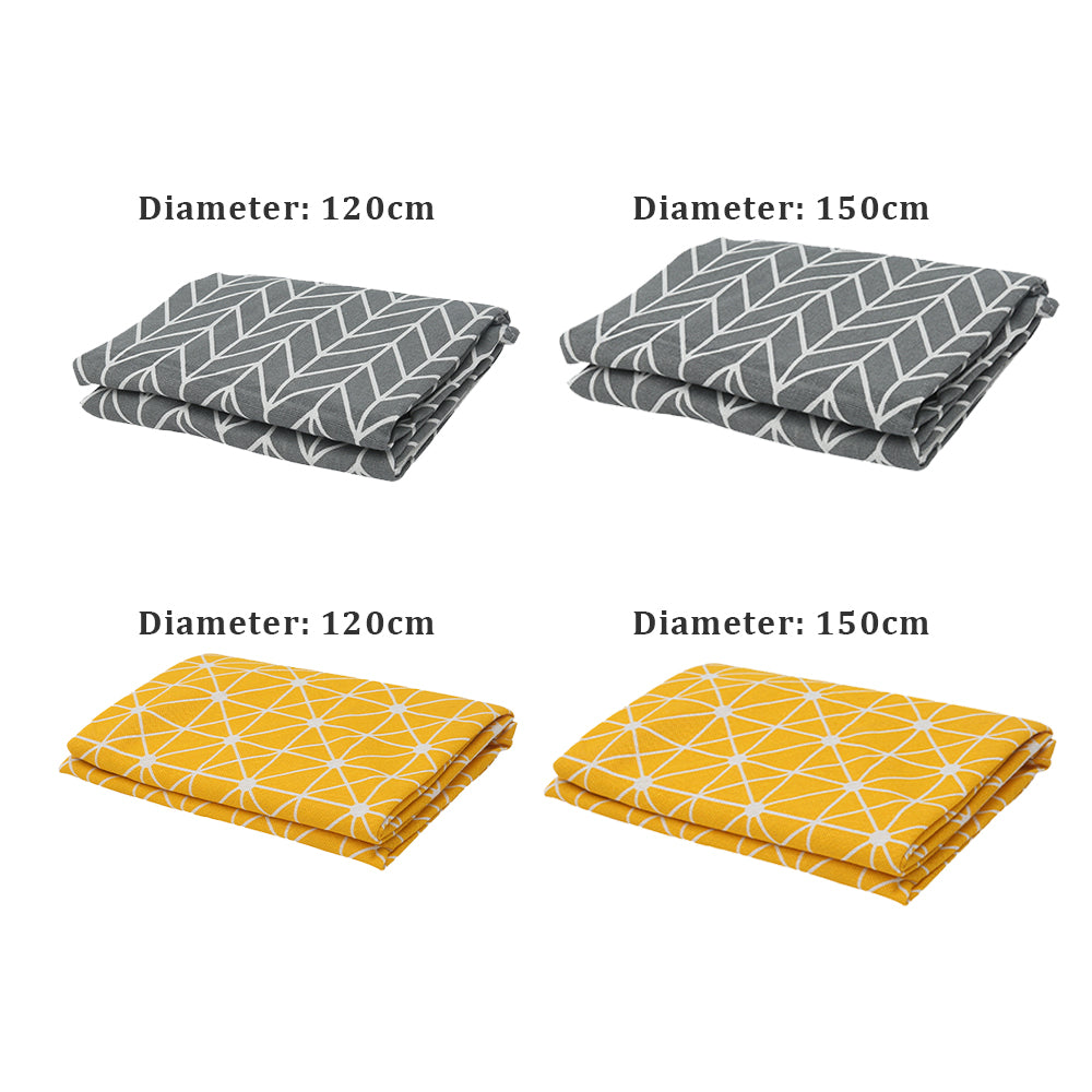 Nordic Round Tablecloth Cotton Linen Washable Hotel Banquet Table Cloth for Wedding Party Christmas Table Cover Home Dec