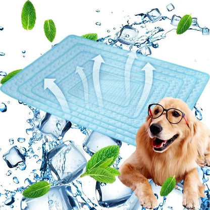 Almofada de resfriamento para cães Tapete de verão para cães Gatos Cobertor Sofá Respirável Cama para cães Tapete de verão para cachorros Capa para assento de carro Suprimentos para animais de estimação