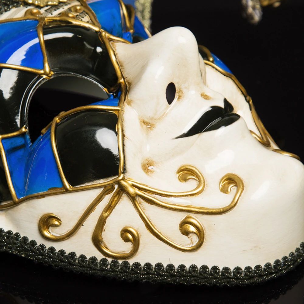 Venetian Comedy Mask Exquisite Decoration Jester Masks
