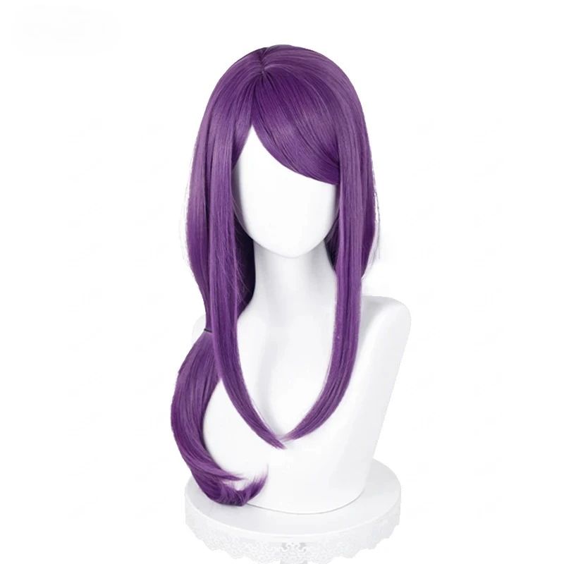 Anime Cosplay Kamishiro Rize Cosplay Wig 70cm Purple Rize Kamishiro Wigs Heat Resistant Synthetic Hair Wigs Halloween Party
